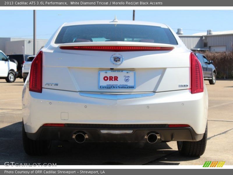White Diamond Tricoat / Morello Red/Jet Black Accents 2013 Cadillac ATS 3.6L Performance