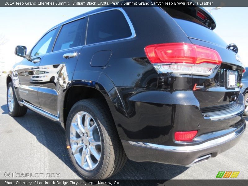 Brilliant Black Crystal Pearl / Summit Grand Canyon Jeep Brown Natura Leather 2014 Jeep Grand Cherokee Summit