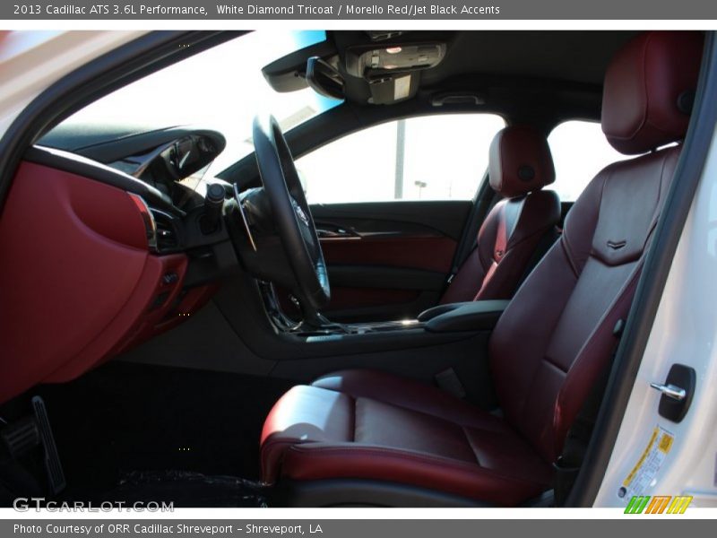 White Diamond Tricoat / Morello Red/Jet Black Accents 2013 Cadillac ATS 3.6L Performance