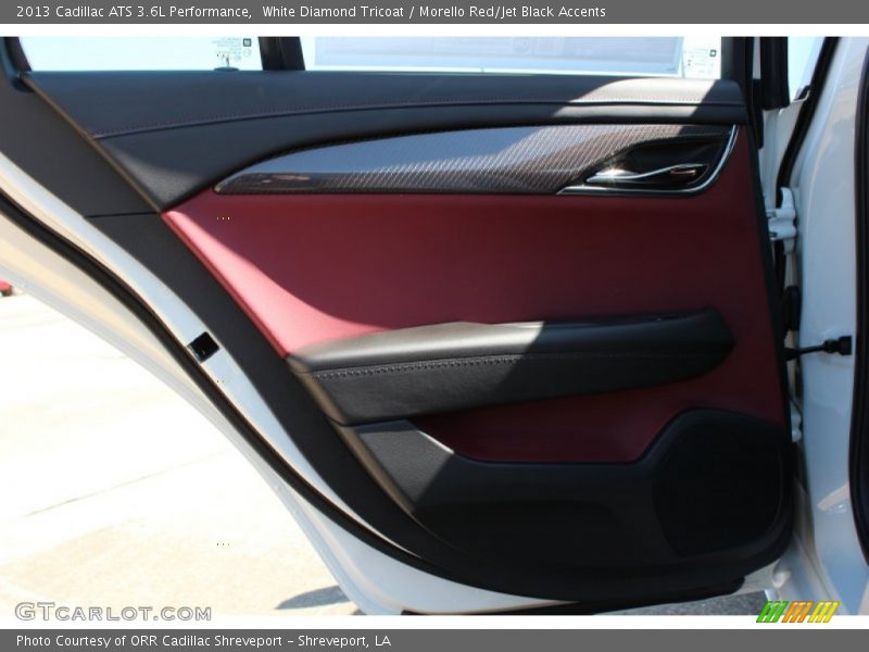 White Diamond Tricoat / Morello Red/Jet Black Accents 2013 Cadillac ATS 3.6L Performance