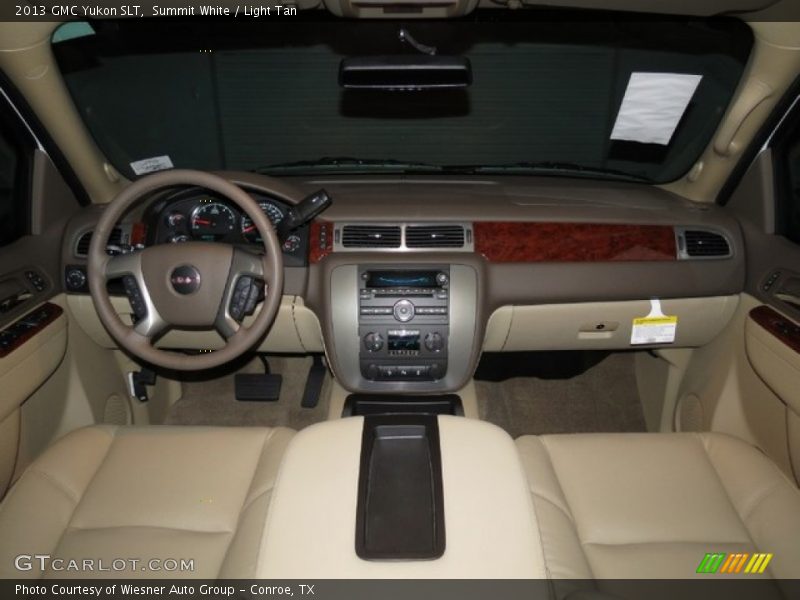 Summit White / Light Tan 2013 GMC Yukon SLT