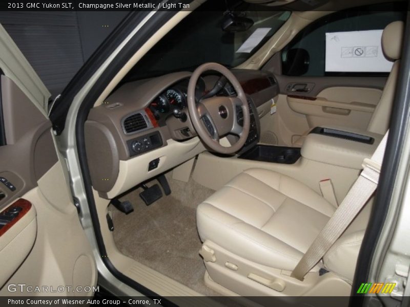 Champagne Silver Metallic / Light Tan 2013 GMC Yukon SLT