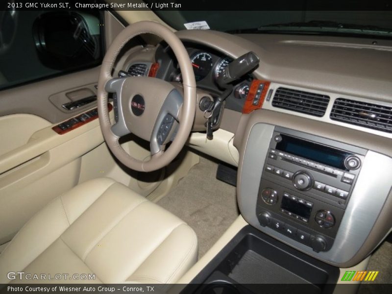 Champagne Silver Metallic / Light Tan 2013 GMC Yukon SLT