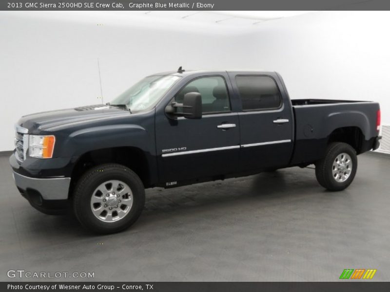 Graphite Blue Metallic / Ebony 2013 GMC Sierra 2500HD SLE Crew Cab