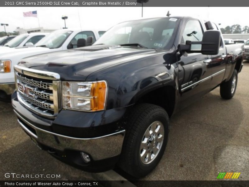 Graphite Blue Metallic / Ebony 2013 GMC Sierra 2500HD SLE Crew Cab