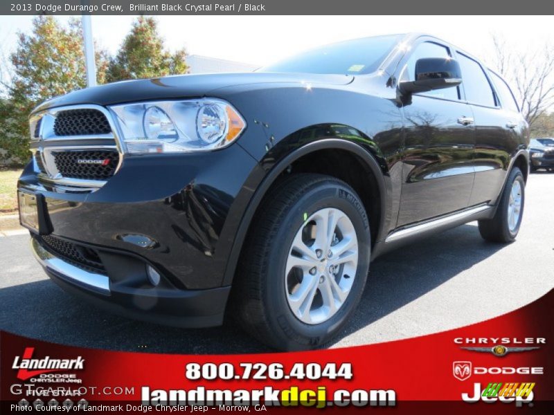 Brilliant Black Crystal Pearl / Black 2013 Dodge Durango Crew