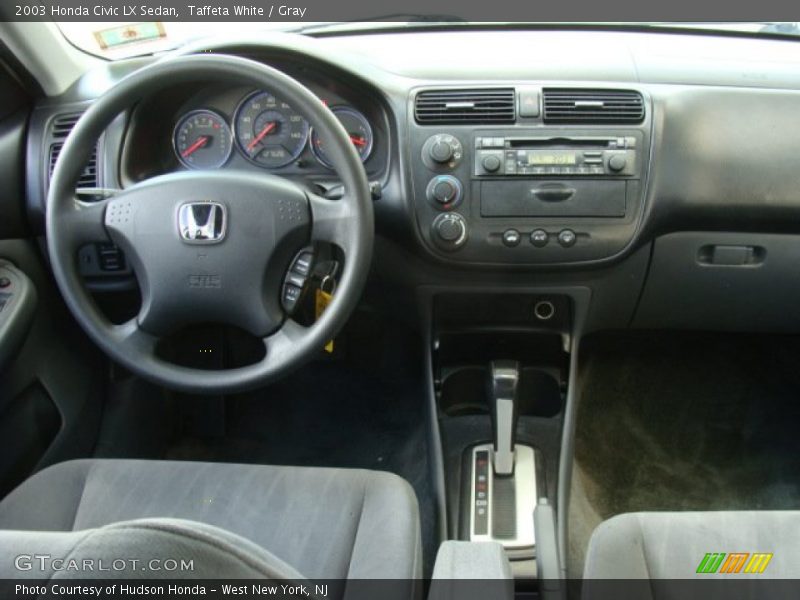 Taffeta White / Gray 2003 Honda Civic LX Sedan