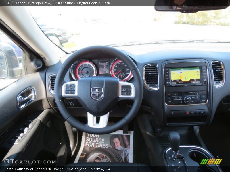 Brilliant Black Crystal Pearl / Black 2013 Dodge Durango Crew
