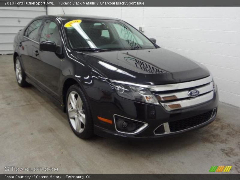 Tuxedo Black Metallic / Charcoal Black/Sport Blue 2010 Ford Fusion Sport AWD