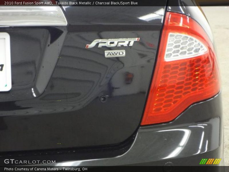 Tuxedo Black Metallic / Charcoal Black/Sport Blue 2010 Ford Fusion Sport AWD