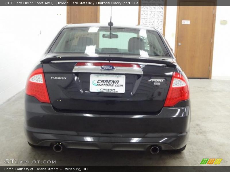Tuxedo Black Metallic / Charcoal Black/Sport Blue 2010 Ford Fusion Sport AWD