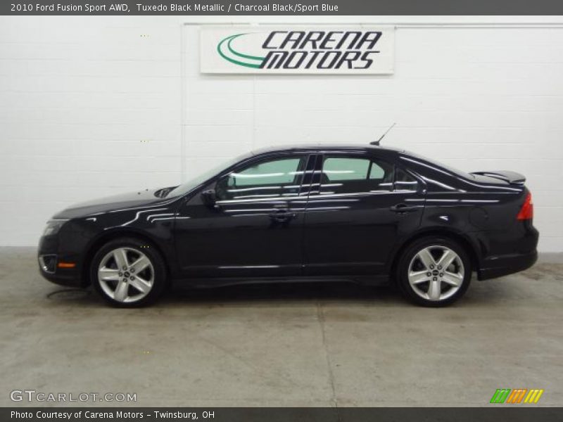 Tuxedo Black Metallic / Charcoal Black/Sport Blue 2010 Ford Fusion Sport AWD