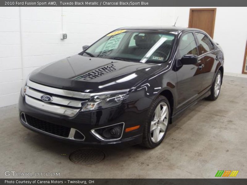 Tuxedo Black Metallic / Charcoal Black/Sport Blue 2010 Ford Fusion Sport AWD