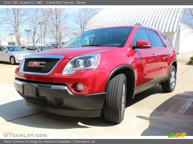Crystal Red Tintcoat / Ebony 2012 GMC Acadia SLT AWD