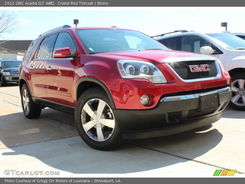 Crystal Red Tintcoat / Ebony 2012 GMC Acadia SLT AWD