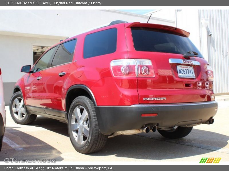 Crystal Red Tintcoat / Ebony 2012 GMC Acadia SLT AWD