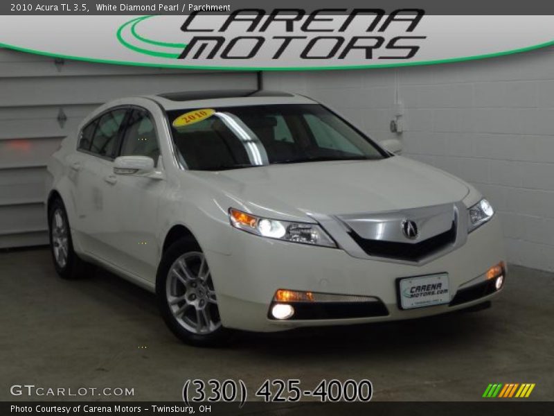 White Diamond Pearl / Parchment 2010 Acura TL 3.5