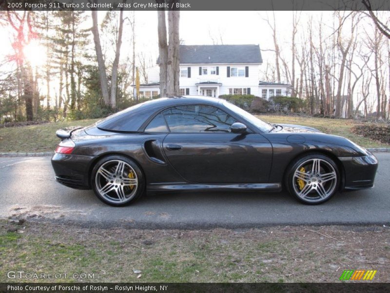 Atlas Grey Metallic / Black 2005 Porsche 911 Turbo S Cabriolet