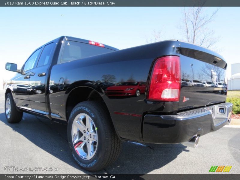 Black / Black/Diesel Gray 2013 Ram 1500 Express Quad Cab