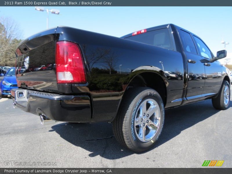 Black / Black/Diesel Gray 2013 Ram 1500 Express Quad Cab