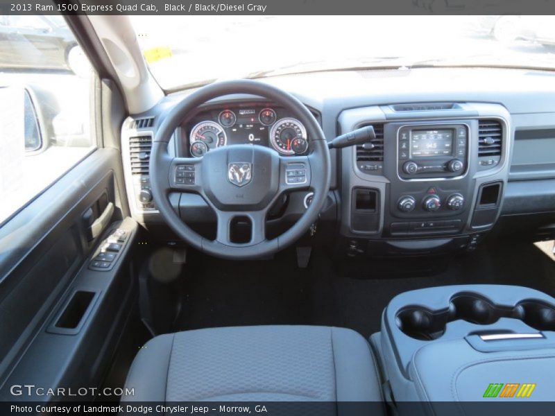 Black / Black/Diesel Gray 2013 Ram 1500 Express Quad Cab