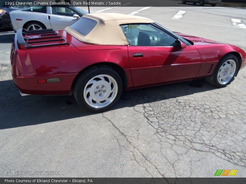 Dark Red Metallic / Saddle 1991 Chevrolet Corvette Convertible