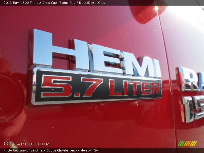 Flame Red / Black/Diesel Gray 2013 Ram 1500 Express Crew Cab