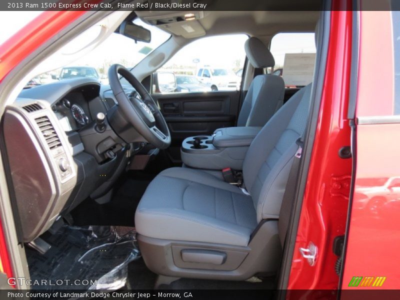 Flame Red / Black/Diesel Gray 2013 Ram 1500 Express Crew Cab