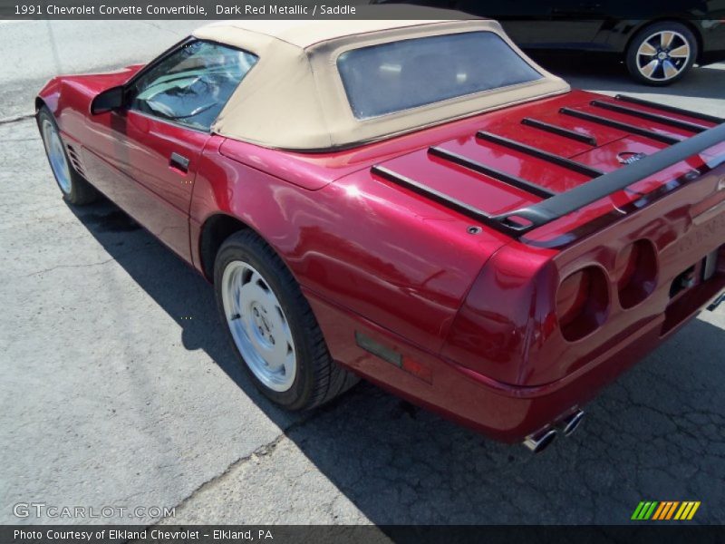 Dark Red Metallic / Saddle 1991 Chevrolet Corvette Convertible