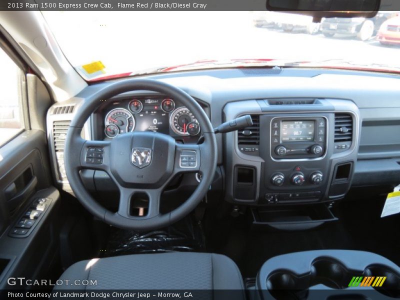 Flame Red / Black/Diesel Gray 2013 Ram 1500 Express Crew Cab