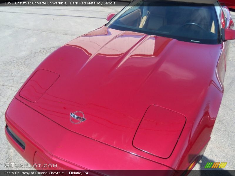 Dark Red Metallic / Saddle 1991 Chevrolet Corvette Convertible