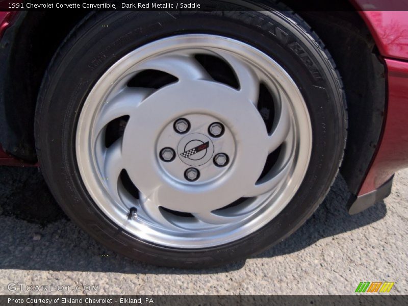 Dark Red Metallic / Saddle 1991 Chevrolet Corvette Convertible