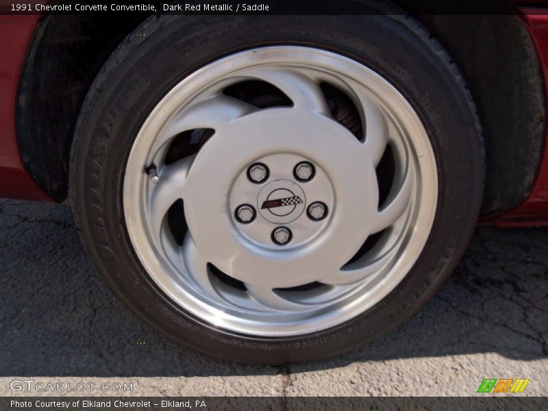 Dark Red Metallic / Saddle 1991 Chevrolet Corvette Convertible