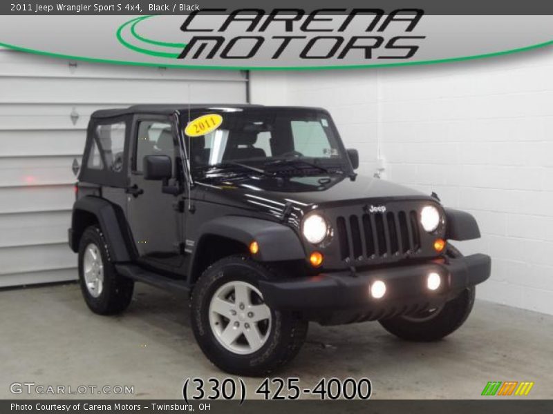 Black / Black 2011 Jeep Wrangler Sport S 4x4