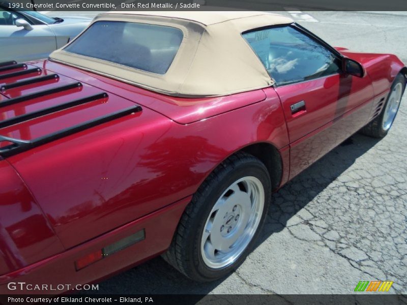 Dark Red Metallic / Saddle 1991 Chevrolet Corvette Convertible