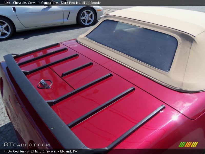 Dark Red Metallic / Saddle 1991 Chevrolet Corvette Convertible