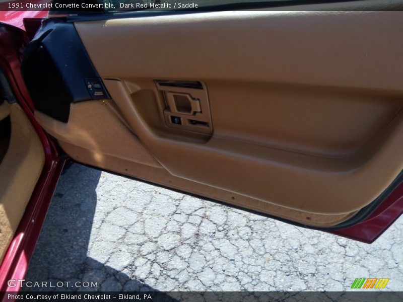 Dark Red Metallic / Saddle 1991 Chevrolet Corvette Convertible