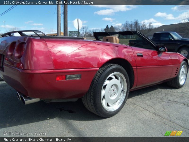 Dark Red Metallic / Saddle 1991 Chevrolet Corvette Convertible