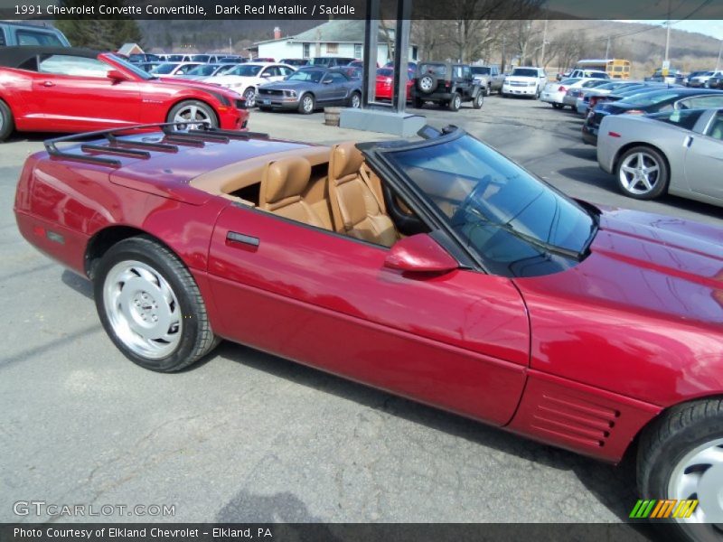 Dark Red Metallic / Saddle 1991 Chevrolet Corvette Convertible