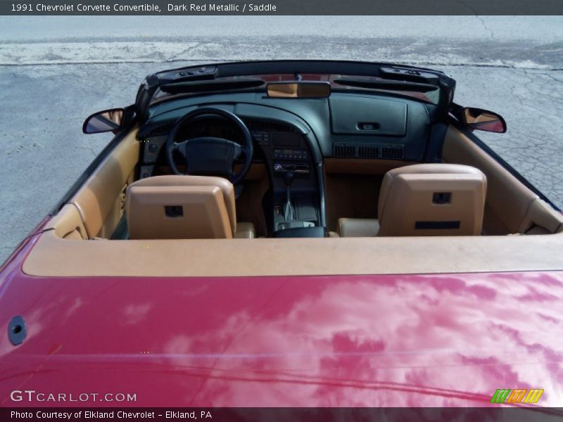 Dark Red Metallic / Saddle 1991 Chevrolet Corvette Convertible