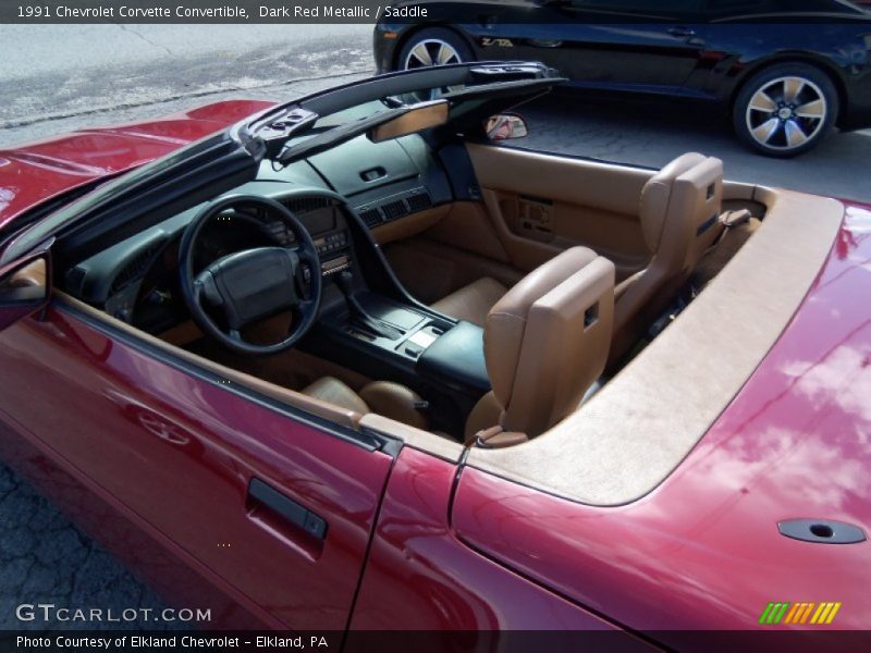 Dark Red Metallic / Saddle 1991 Chevrolet Corvette Convertible