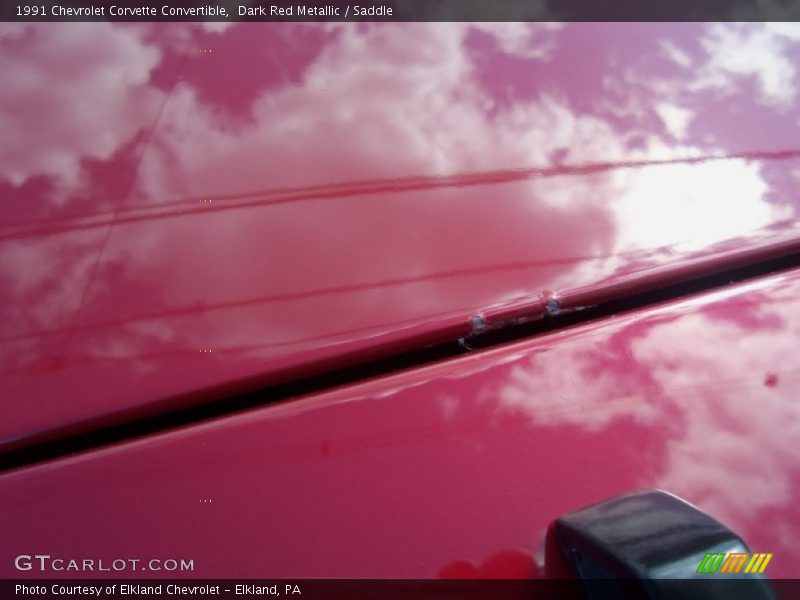 Dark Red Metallic / Saddle 1991 Chevrolet Corvette Convertible