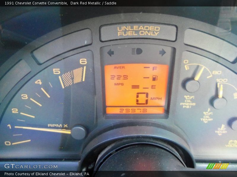  1991 Corvette Convertible Convertible Gauges