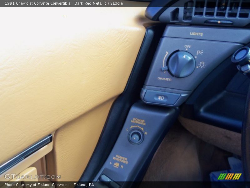 Dark Red Metallic / Saddle 1991 Chevrolet Corvette Convertible