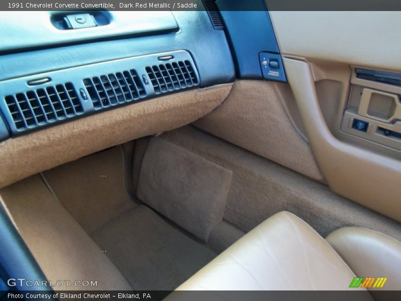 Dark Red Metallic / Saddle 1991 Chevrolet Corvette Convertible