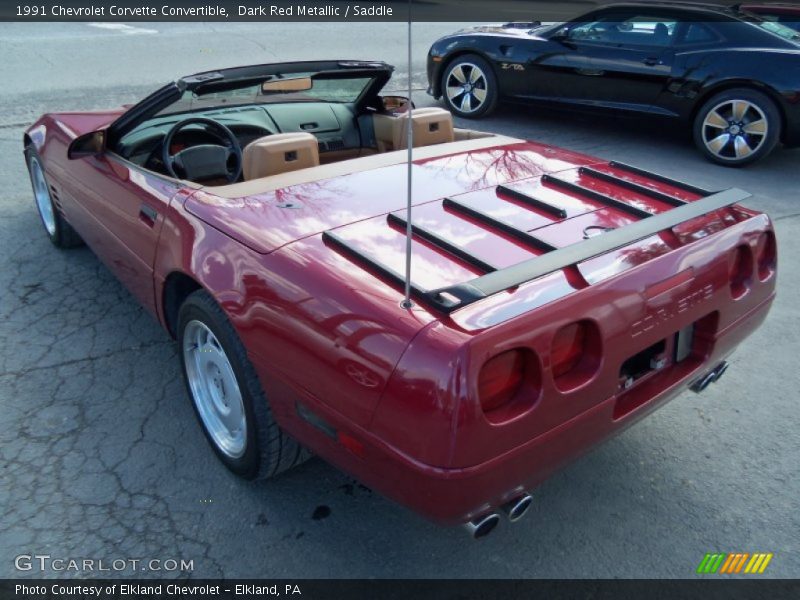Dark Red Metallic / Saddle 1991 Chevrolet Corvette Convertible