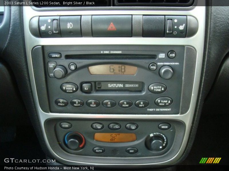 Bright Silver / Black 2003 Saturn L Series L200 Sedan