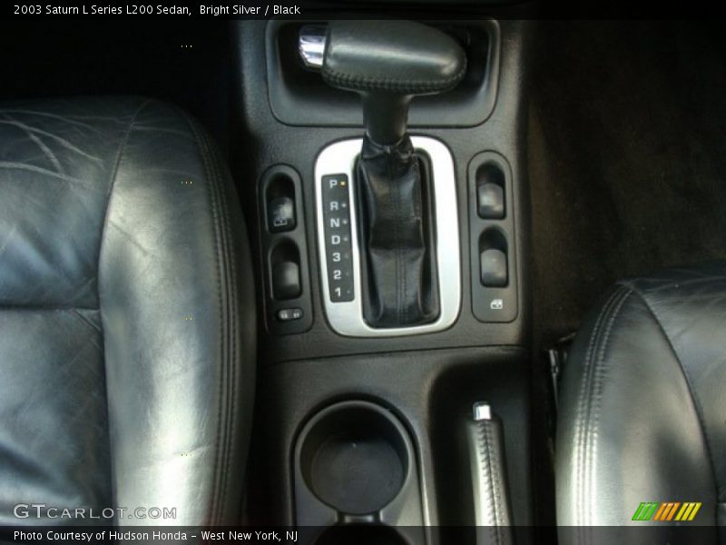Bright Silver / Black 2003 Saturn L Series L200 Sedan