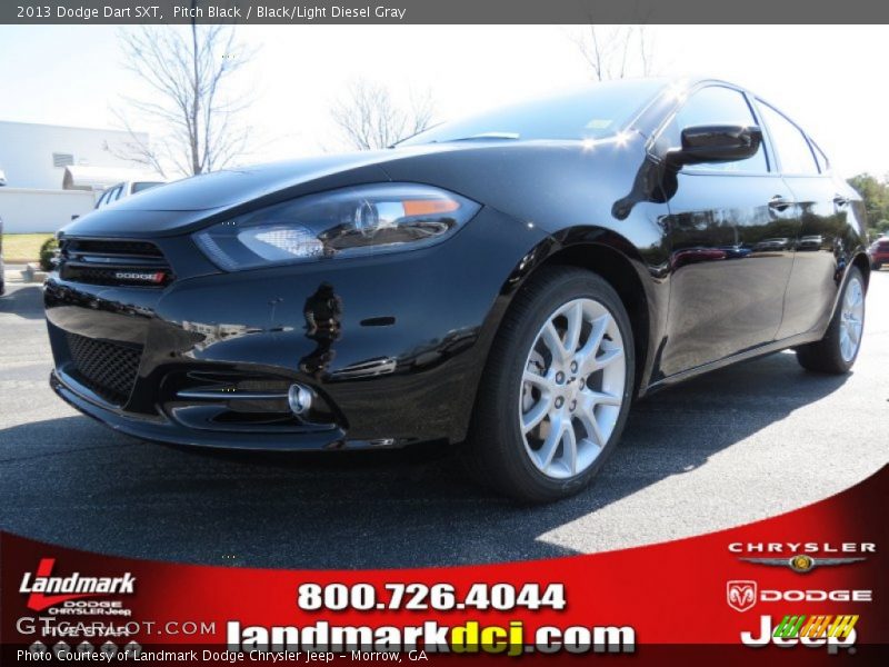 Pitch Black / Black/Light Diesel Gray 2013 Dodge Dart SXT