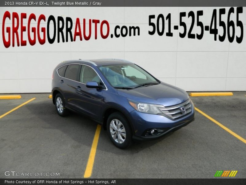 Twilight Blue Metallic / Gray 2013 Honda CR-V EX-L